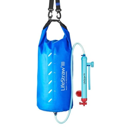 Vattenrenare med gravitationsfilter från Lifestraw på 12 liter.