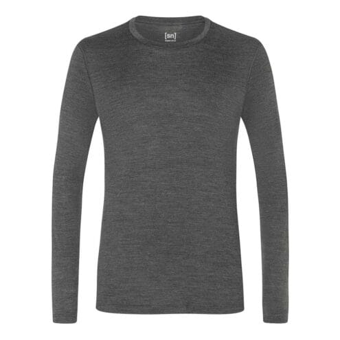 Klassisk underställströja i färgen grå för herr från super.natural.