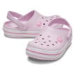 Rosa Crocs Toddler Crocband Clog (barn) från fram och bak.