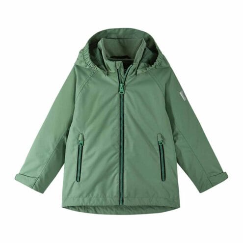 Framsida av Reima Soutu Reimatec skaljacka (barn) färgen clay green