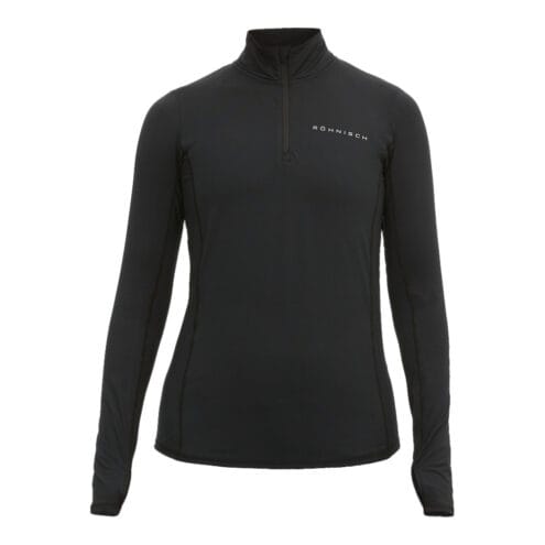 Röhnisch Light Thermo Half Zip långärmad termotröja (dam) i färgen black