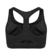 Front Zip Sportsbra, Black bakifrån