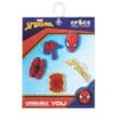 Crocs Spider Man Jibbitz™ 5-pack som sitter på förpackning