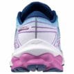 baksida häl av stabil och stötdämpande Mizuno Wave Skyrise 5 löparskor (dam)