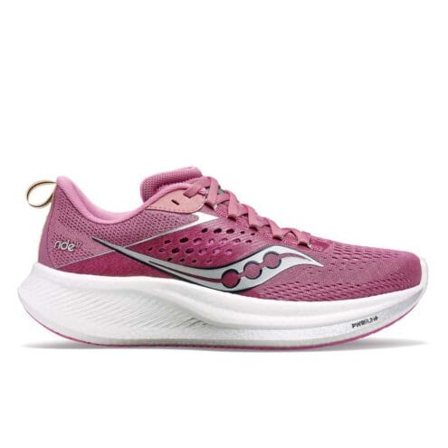 Saucony Ride 17 löparskor (dam) i en rosa/vit färg