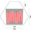innermått på en Bergans Wiglo LT v.2 kupoltält för 4 personer