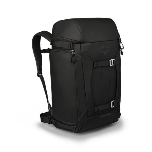 en svart Osprey Mountain Bound Boot Pack Plus väska för pjäxor (unisex)