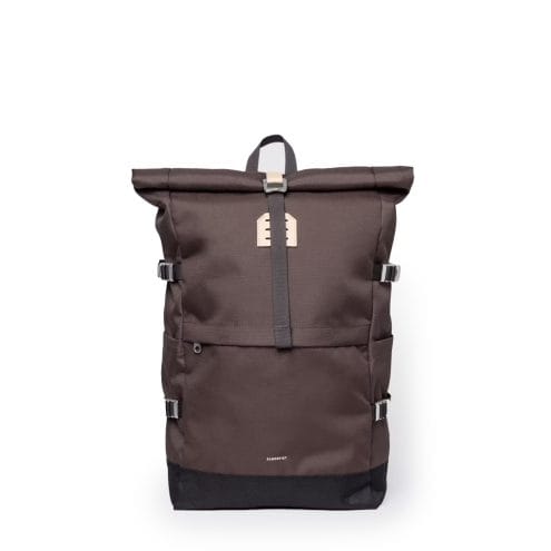 Sandqvist Icon Rolltop Backpack ryggsäck (unisex) L i färgen Brown with natural leather