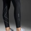 detaljer på benen av 2XU Light Speed Mid-Rise Compression Tights träningstights (dam)