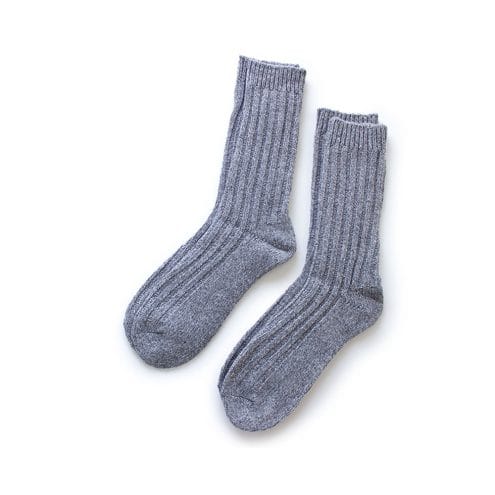 2-pack grå ullstrumpor i onesize