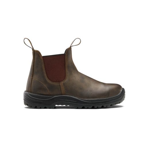 Blundstone 196 chelsea safety boot (unisex) i färgen rustic brown