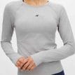 närbild på en grå Röhnisch Seamless Flex Long Sleeve träningströja (dam)